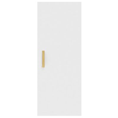 vidaXL Стенен шкаф, бял, 34,5x34x90 см, инженерно дърво