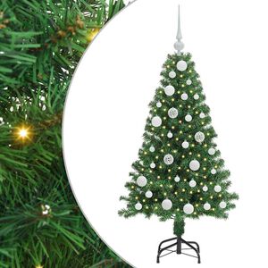 vidaXL С изкуствено коледно дърво с 150 LED светодиода Зелен 120 cm