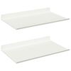 vidaXL Плаващ рафт 2 бр. Бял 30 x 18 x 2,5 см Стомана