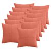 vidaXL Калъфка за възглавница 12 pcs ALMELO Червено оранжево кордурой