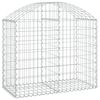 vidaXL Дъговидна габионна кошница 100x50x80/100 см поцинковано желязо