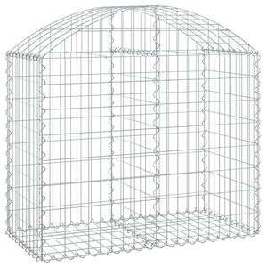 vidaXL Дъговидна габионна кошница 100x50x80/100 см поцинковано желязо