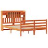 vidaXL Легло с етажерка за книги, без матрак, 150x200 см, бор масив