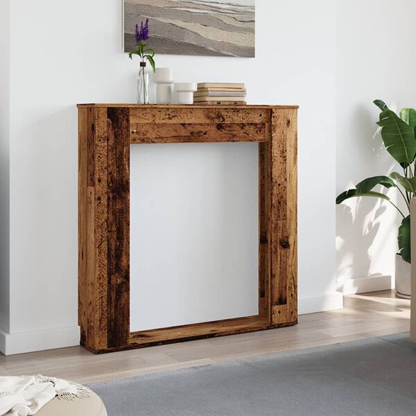 vidaXL Облицовка за камина старо дърво 100x20x100 см инженерно дърво