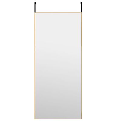 vidaXL Огледало за врата, златисто, 40x100 см, стъкло и алуминий