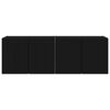 vidaXL TV стенен шкаф 2 pcs Черно 59,5 x 31 x 40 см Инженерно дърво