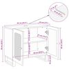 vidaXL Шкаф за мивка в баня с рафт с врата Кафяво 62 x 33 x 58 см