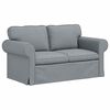 vidaXL Диван Светлосиво 155 x 82 x 80 см текстил