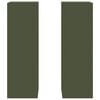 vidaXL Стойка за растения 2 pcs Маслиненозелен 24 x 24 x 75 см Стомана