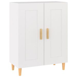 vidaXL Сайдборд, бял, 69,5x34x90 см, инженерно дърво