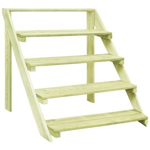 vidaXL Стойка за цветя, 80x80x80 см, импрегнирано борово дърво