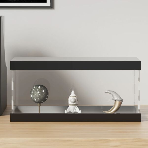 vidaXL Кутия витрина, прозрачна, 30x15x14 см, акрил