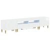 vidaXL 3 части LED ТВ шкаф DELFT Бял гланц Инженерна дървесина