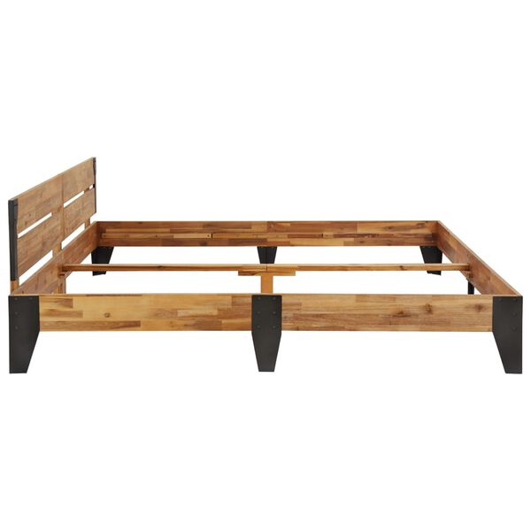 vidaXL Рамка за легло, акация масив с матиран финиш, 180х200 см