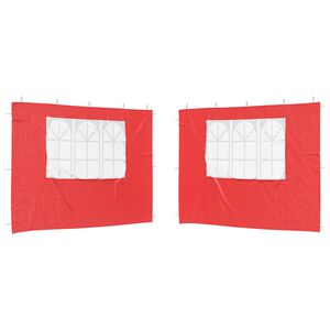 vidaXL Стена на палатка за парти 2 бр. 300 x 195 см Червено