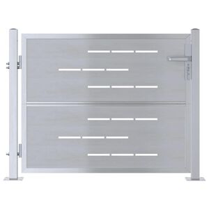 vidaXL Градинска врата 85 x 70 см Неръждаема стомана С ключалка