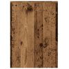vidaXL Тесен скрин за баня с колелца, старо дърво, инженерно дърво