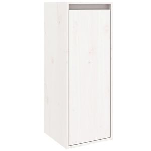 vidaXL Стенен шкаф, бял, 30x30x80 см, борово дърво масив