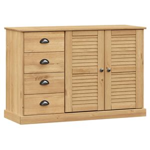 vidaXL Сайдборд с чекмеджета VIGO, 113x40x75 см, бор масив