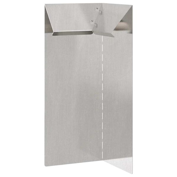 vidaXL Оградка за охлюви Сребрист 10 x 10 x 25 см Неръждаема стомана