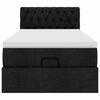 vidaXL Османска легло с матрак, черно, 90x200 см, плат