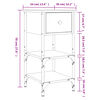 vidaXL Нощно шкафче, сонома дъб, 34x36x70 см, инженерно дърво