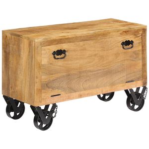 vidaXL Шкаф за обувки, 86x35x55 см, манго масив