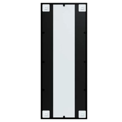 vidaXL Огледало за стена, черно, 100х40 см, метал