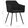 323099 vidaXL Dining Chairs 2 pcs Black Fabric