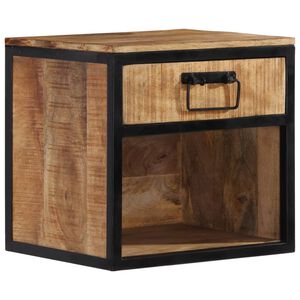vidaXL Нощно шкафче, 40x35x40 см, масивна мангова дървесина