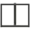 vidaXL Крака за трапезна маса, Т-образни, 2 бр., антрацит, 90x35x(72-73) см, стомана