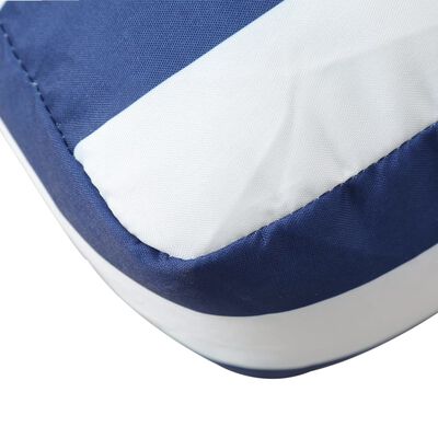 vidaXL Палетна възглавница синьо-бяло райе 50x50x12 см плат