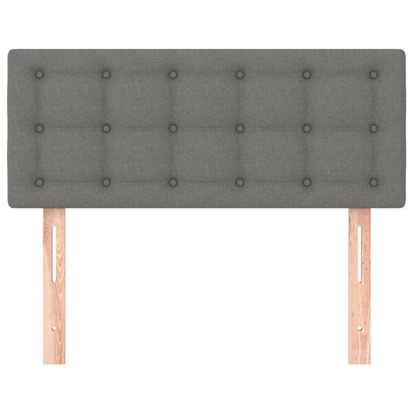 vidaXL Горна табла за легло, тъмносива, 100x5x78/88 см, плат