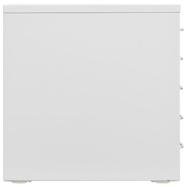 vidaXL Офис шкаф, сив, 28x35x35 см, метал