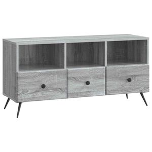 vidaXL ТВ шкаф Сива сонома 102 x 34,5 x 50 см Инженерна дървесина