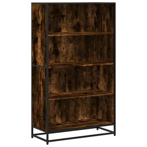vidaXL Библиотека, опушен дъб, 80,5x35x139 см, инженерно дърво