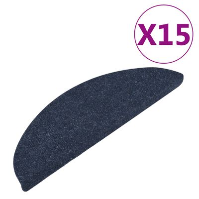vidaXL Самозалепващи стелки за стълби, 15 бр, 56x17x3 см, сини