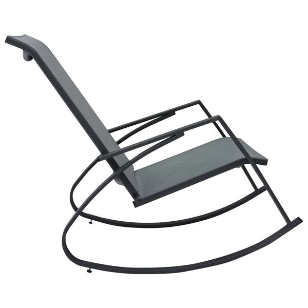 vidaXL Градински люлеещи се столове, 2 бр, textilene, тъмносиви