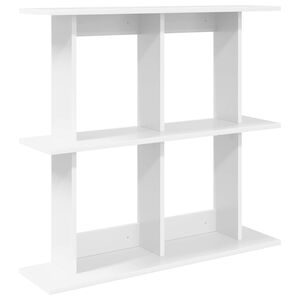 vidaXL Стенен рафт Монтиране на стена Бяло 100 x 20 x 75 см