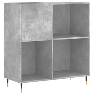 vidaXL Шкаф за грамофонни плочи сив 84,5x38x89 см инженерно дърво