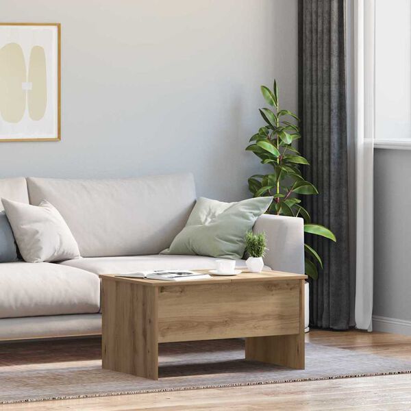 vidaXL Масичка за кафе Дъб 102 x 50,5 x 46,5 см Инженерно дърво