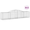 vidaXL Габионни кошници арка 13 бр 300x50x60/80 см поцинковано желязо
