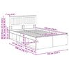 vidaXL Рамка за легло с таблото Бяло 135 x 190 cm Солидно борово дърво