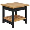 VidaXL Странична маса с рафт EKAI Черно 50 x 50 x 45,5 см