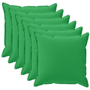 vidaXL Възглавница 6 бр. HOUTEN Зелено 30 x 30 cm Полиестер