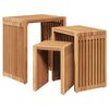 vidaXL Странична масичка за градина 3 бр. Кафяво 33 x 44,5 x 51 см