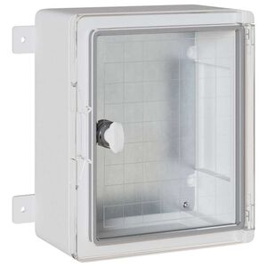 vidaXL Контролен шкаф Сив 32 x 13 x 30 см ABS пластмаса