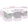 vidaXL Градински комплект диван с възглавници 8 части черен полиратан