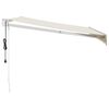 vidaXL Автоматично прибираща се тента, кремаво, 3,5x2,5 м