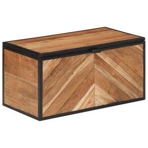 vidaXL Кутия за съхранение 60x30x30 см масивно дърво акация и желязо